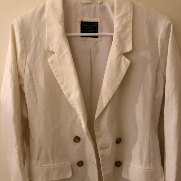 Abercrombie Linen Blazer in Cream - Size Small - Picture 2 of 5